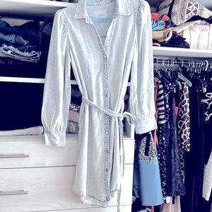 Rails Denim Dresses with Buttons and Belts